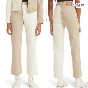 Levi's Beige and Cream Two Tone Jeans